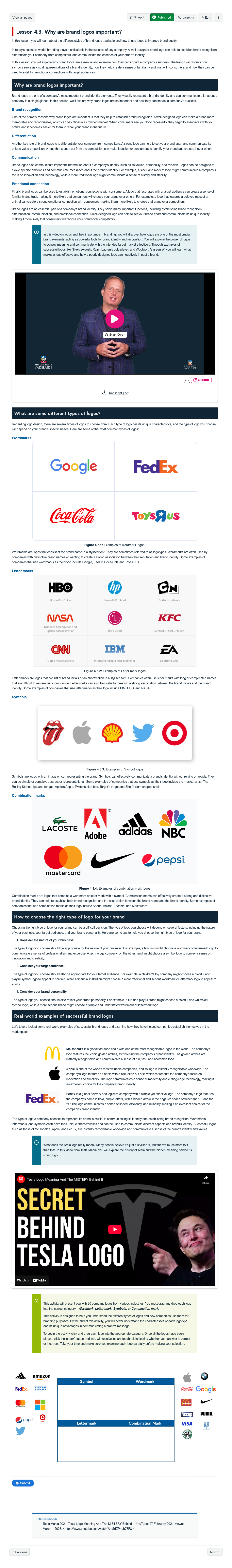 Lesson 4.3: Why are brand logos important?