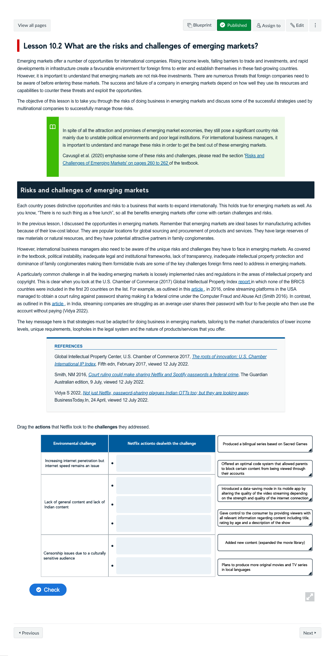 Lesson 10.2: What are the risks and challenges of emerging markets?