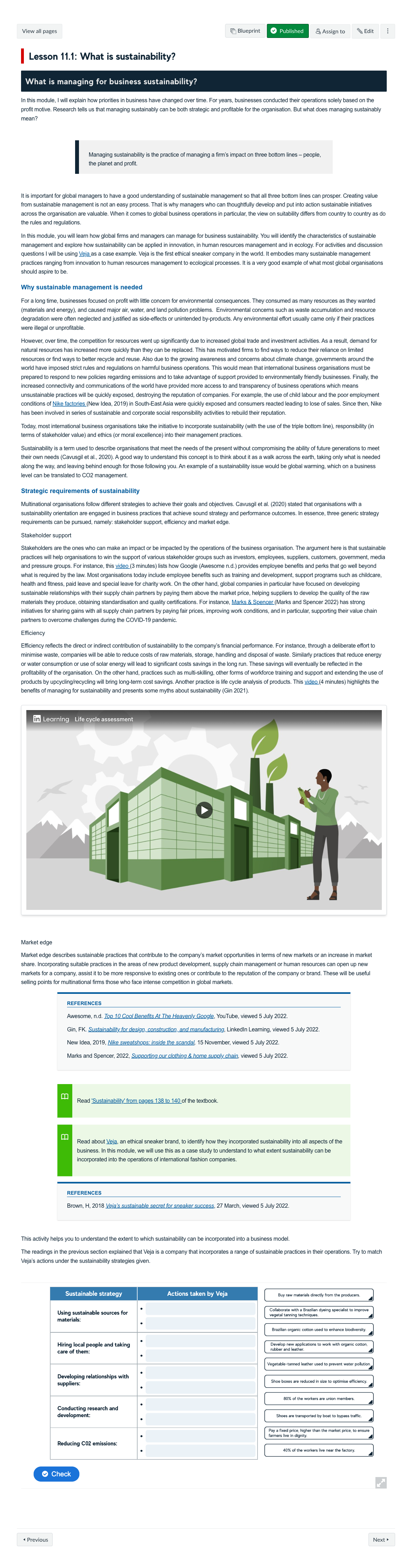 Lesson 11.1: What is sustainability?