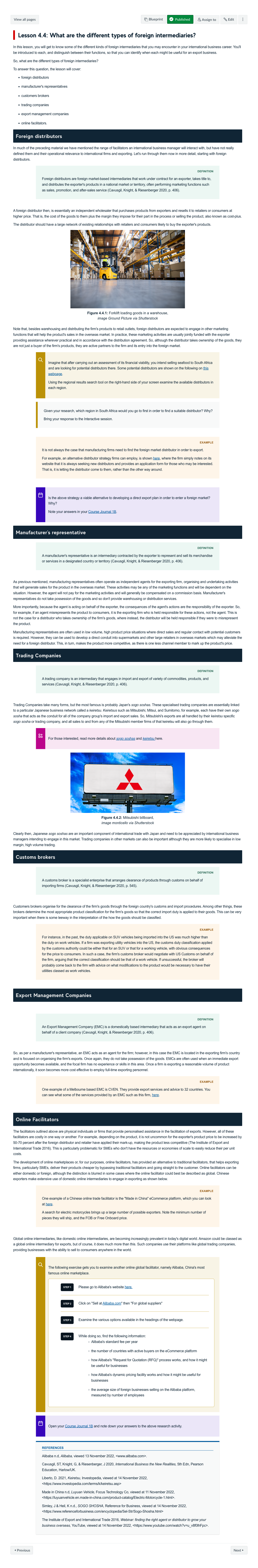 Lesson 4.4: What are the different types of foreign intermediaries?