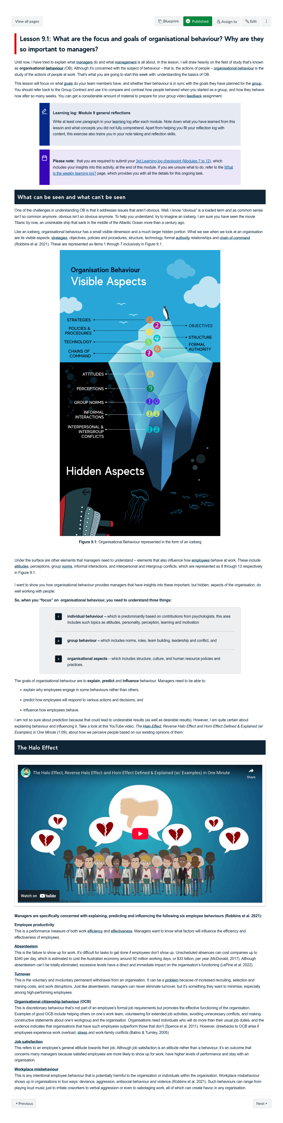 What are the focus and goals of organisational behaviour? Why are they so important to managers?