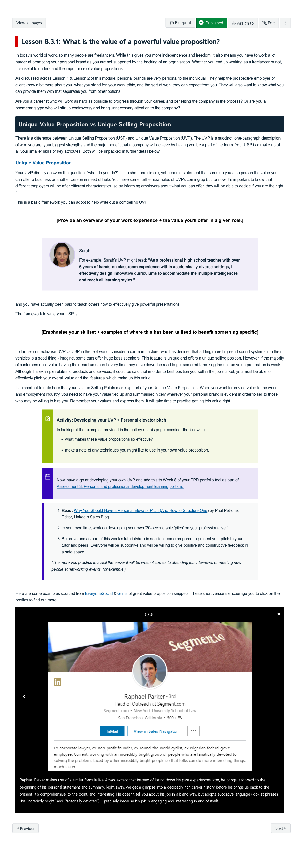 Lesson 8.3.1: What is the value of a powerful value proposition?